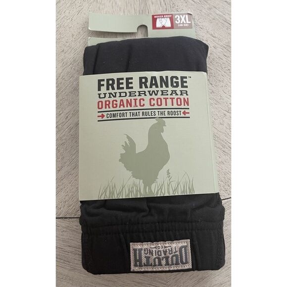 DULUTH Free Range Mens Black Organic Cotton Boxer Brief Underwear Size 3XL - One - Picture 1 of 4